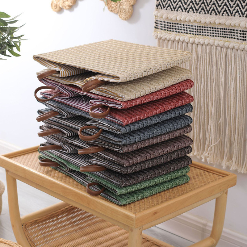 Imitation Rattan Woven Snack Basket, Foldable Storage Basket, Straw Toy Basket with Handle, Laundry Basket, Miscellaneous Items Basket