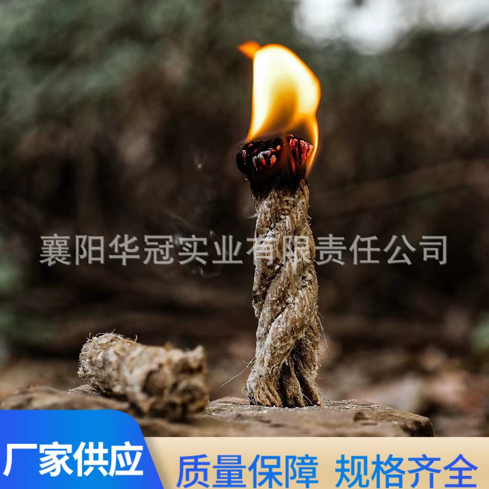 Восковые воспламенители для костра из конопляной веревки напрямую от производителя для использования на открытом воздухе, для барбекю, для розжига угля, портативные воспламенители.