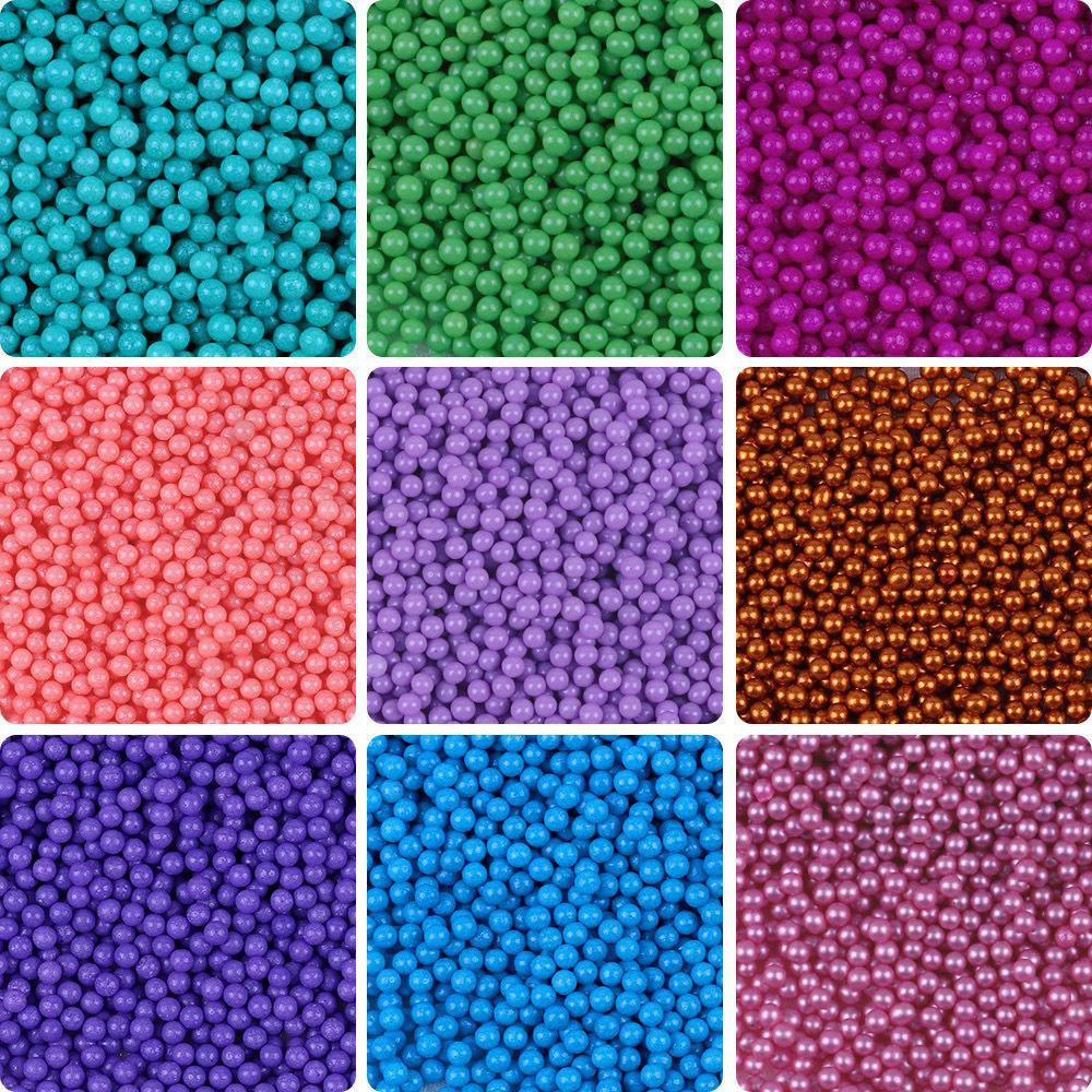 Non-Porous Painted Glass Beads Handmade DIY Micro-Bead Jewelry Accessories Manicure Mobile Phone Decoration Painted Loose Beads Wholesale