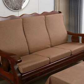 ZN4I老式实木沙发坐垫带靠背连体红木质椅座垫春秋椅凉椅联邦椅垫