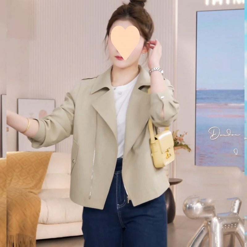 小个子短款高档女风衣2025新款春秋款网红外套修身短款风衣百搭|undefined