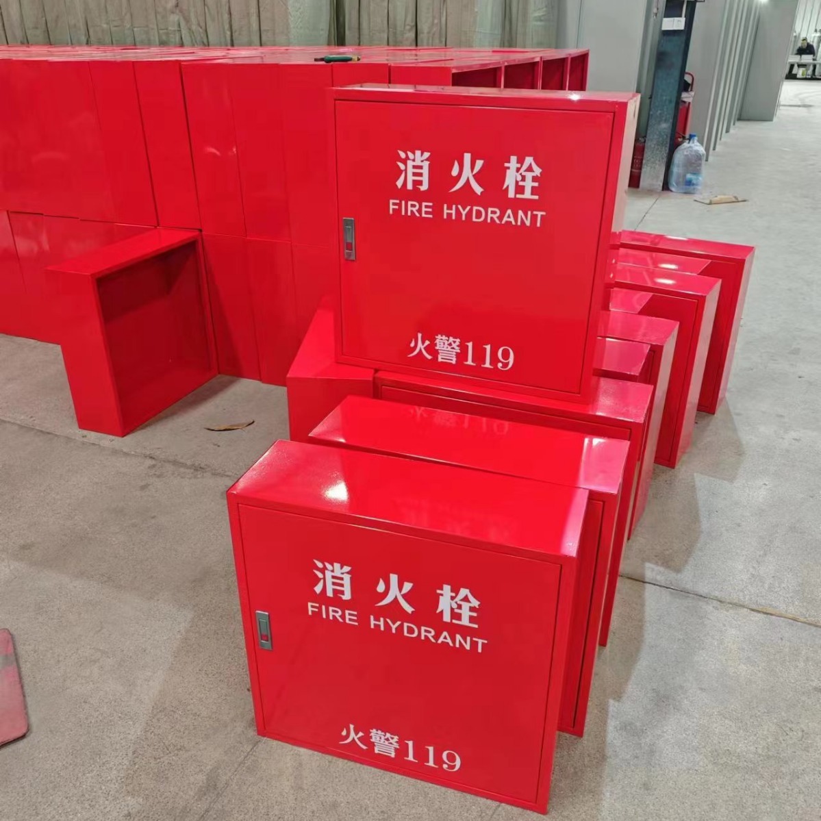 源头工厂全铁消防卷盘箱600*600*200尺寸消火栓箱卷盘箱量大价优