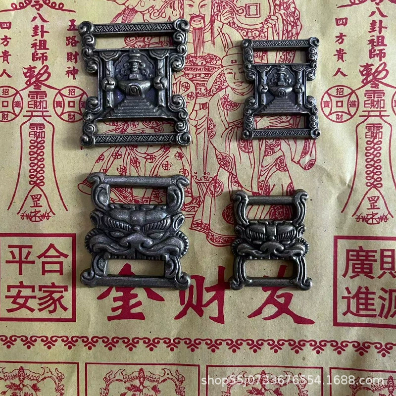 Этническая пряжка-украшение, специальность уличных рынков, пряжка для кошелька с изображением животного, декоративная пряжка из железа для самостоятельного изготовления, металлический тибетский аксессуар для привлечения удачи.