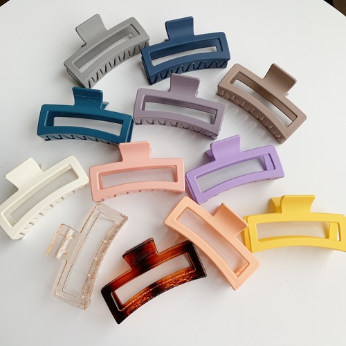 Morandi color clip, simple temperament shark clip, sweet girly style Korean style hair clip for the back of the head wholesale