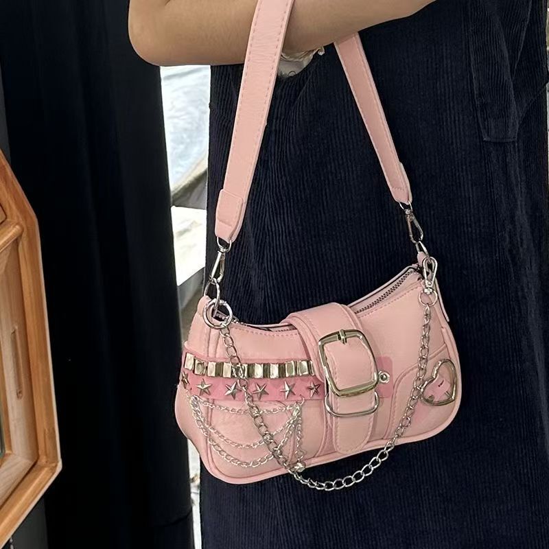 Sunlight Want Original Sweet Spicy Bag Chain Sweet Cool Girl Y2K Niche Design Millennium Spice Girl New Moon Underarm Bag Summer Sunlight Want Original Sweet Spicy Bag Chain Sweet Cool Girl Y2K Niche Design Millennium Spice Girl New Moon Underarm Bag Summer
