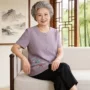 夏季宽松妈妈棉麻上衣