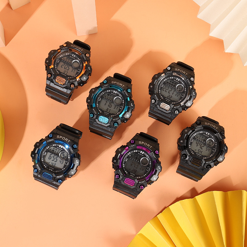 Reloj Electrónico Transparente Independiente 602 en Caja para Estudiantes Masculinos, Reloj Deportivo Luminoso Multifuncional, Reloj para Fiestas Estudiantiles al por Mayor