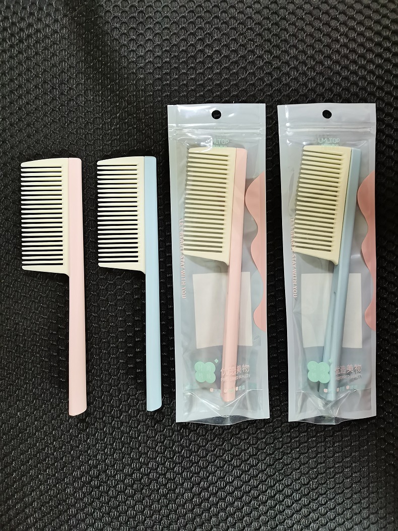 LMLTOP corrugated straight hair comb ABS plastic fine-toothed hair styling care comb wholesale SY1052 undefined