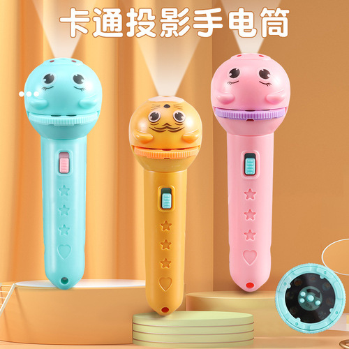 Children's toy wholesale preschool projector flashlight story machine kiosk for girls and boys projection lamp lighting kiosk gift