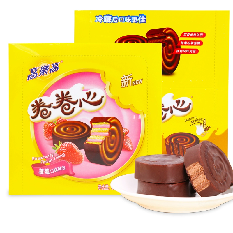GOLE high roll ролик центр 600 г шоколадный вкус клубничный вкус сэндвиш торт завтрак перекус выпечка офисные закуски