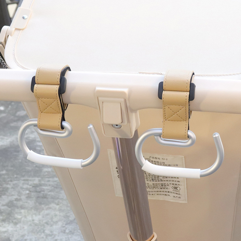 (쌍) 장식이 없는 카키색 후크