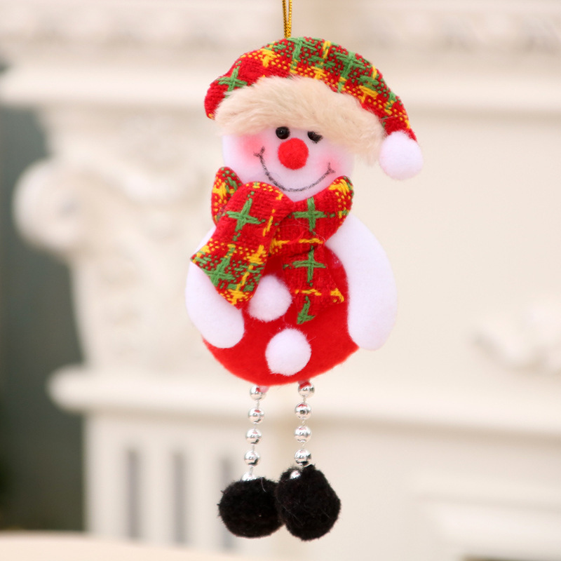 Decoraciones de Navidad anciano muñeco de nieve ciervo regalos de Navidad pequeño colgante muñeca de peluche colgante de árbol de Navidad suministros