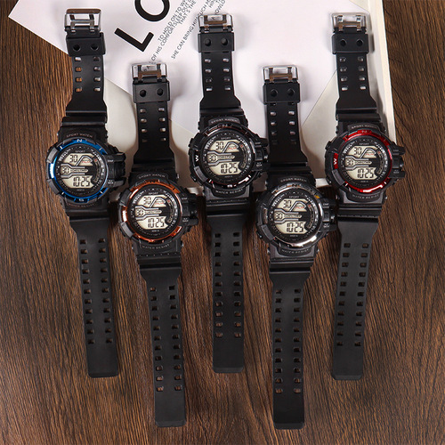 Children's Multifunctional Night Light Trendy Watch for Boys, Middle and High School Students, Outdoor Shockproof and Waterproof Sports Electronic Watch