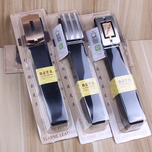 Gift Box Belts for Men, Genuine Leather Automatic Buckle Waist Belts, Casual Gift, Calfskin, Hot Selling Pants Belts, Manufacturer Wholesale