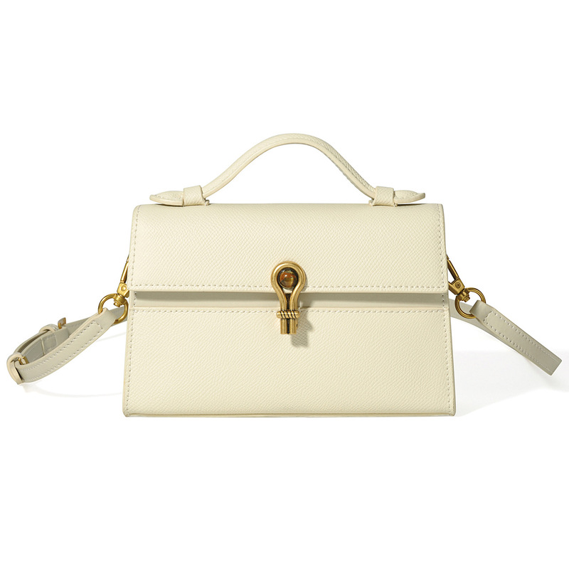 Small Batch Genuine Leather Women's Bag 2025 New Fashion Simple Cowhide Handbag Small Square Bag Versatile Niche Shoulder Bag