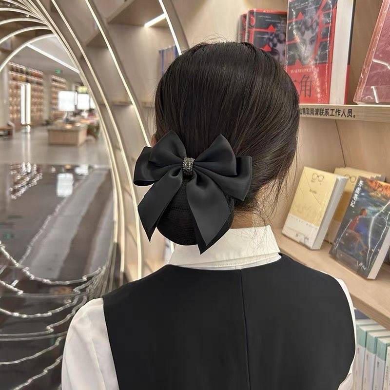 Work Professional Hair Net Bag 2024 New Style Female High-End Hair Net Nurse Stewardess Work Hair Headband Hair Accessories