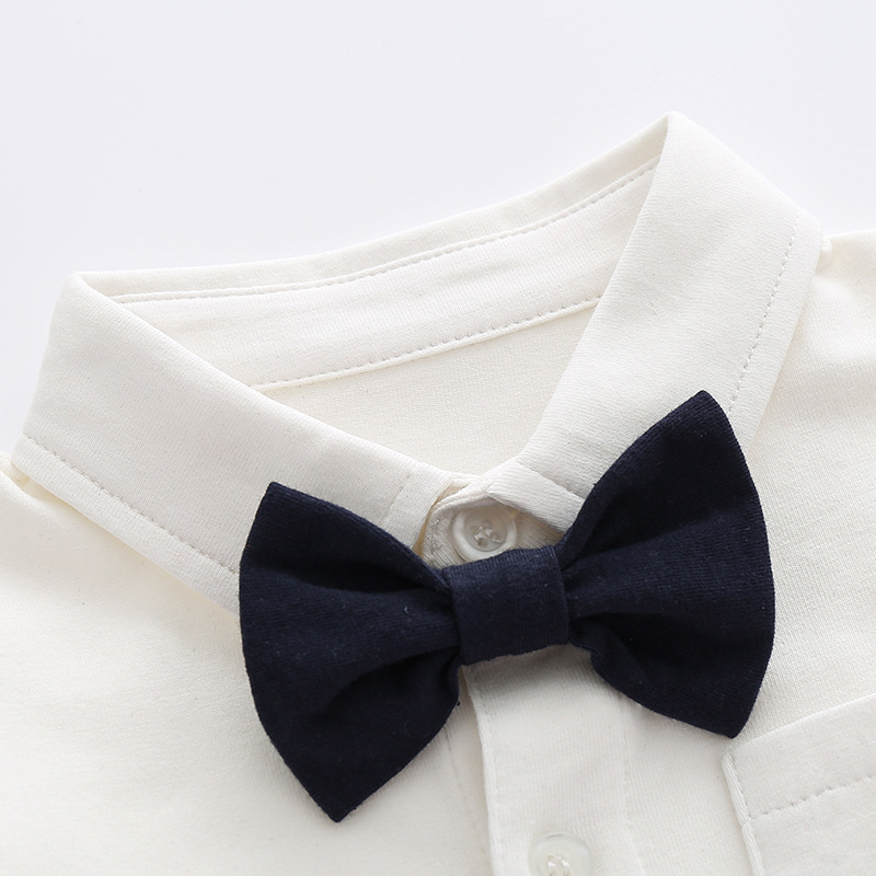 Bebé primavera y otoño mameluco Caballero vestido mono cumpleaños mameluco recién nacido Ropa 100 días bebé vaina