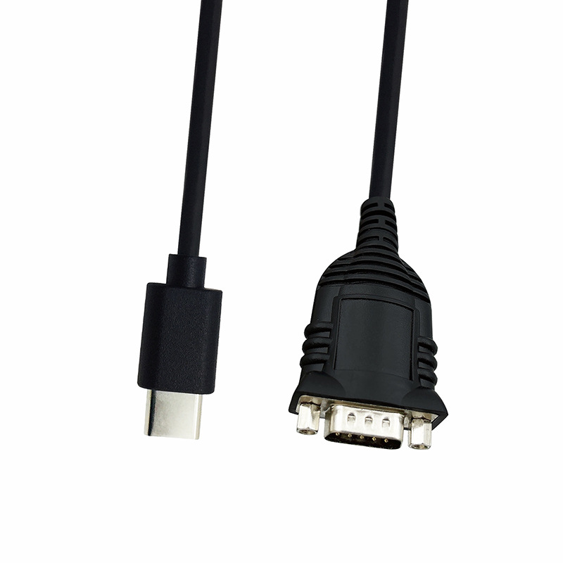 1.5-meter TYPE-C to RS232 serial debugging cable, USB C to DB9 male-to-female screw-type industrial serial cable