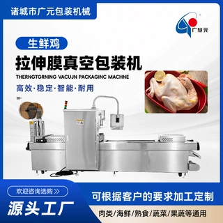 生鲜鸡拉伸膜真空包装机 白条鸭西装鸡全自动真空包装机 可定制