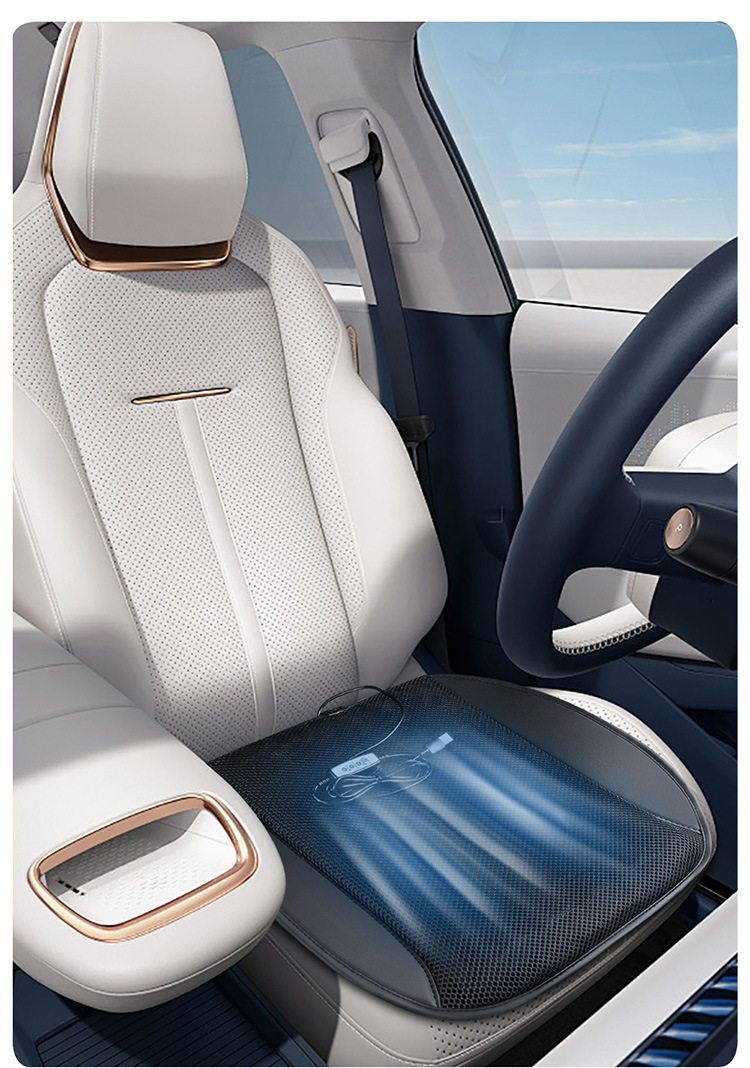 Cross-Border Wholesale Car USB Ventilated Seat Cushion, Car Air-Conditioning Cooling Pad, Single Seat