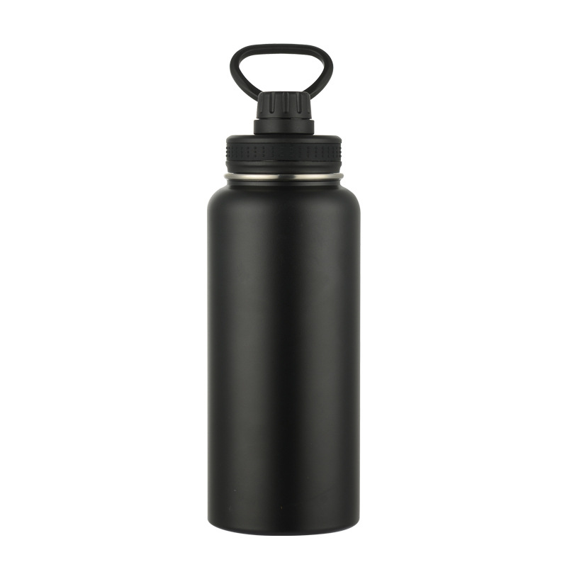 Capacious space liner stainless steel, glass, travel handheld sports bottle, European style, stainless steel AISI 304