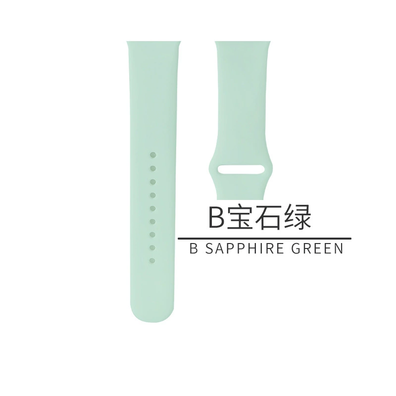 Silicone watch strap (Apple compatible), generations 1–9/SE, standard & extended, multiple colors