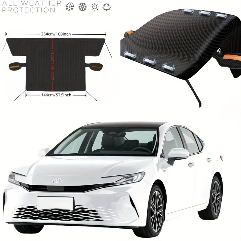 Directly from the manufacturer: Car snow cover for winter, front windshield frost and freeze protection, full coverage, thickened snow shield