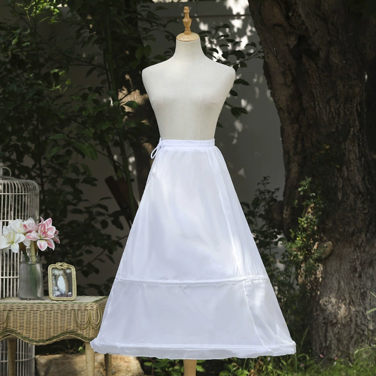 Подъюбник для свадебного платья с эластичным поясом 90 см, 2 стальными кольцами, длиной в пол, фасон А-силуэт, на косточках, модель для внешней торговли AliExpress Amazon