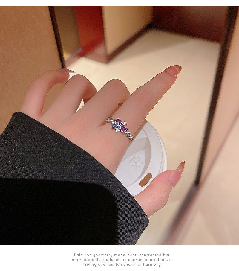 Fashion Geometric Copper Plating Zircon Rings