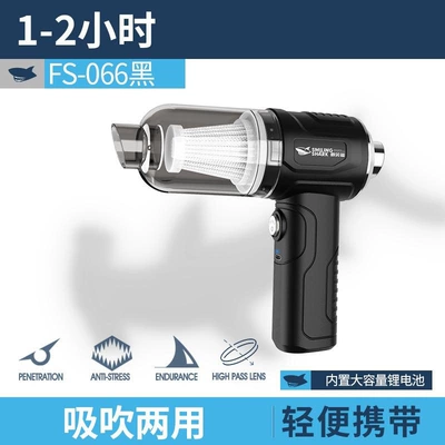 New Multifunctional Silent Small Wireless Rechargeable Household and Car Vacuum Cleaner with High Power and Strong Suction (Tozsoranlar) - fs-066a-blackmini-vacuum-cleaner-1800mah-can-blow-and-suck