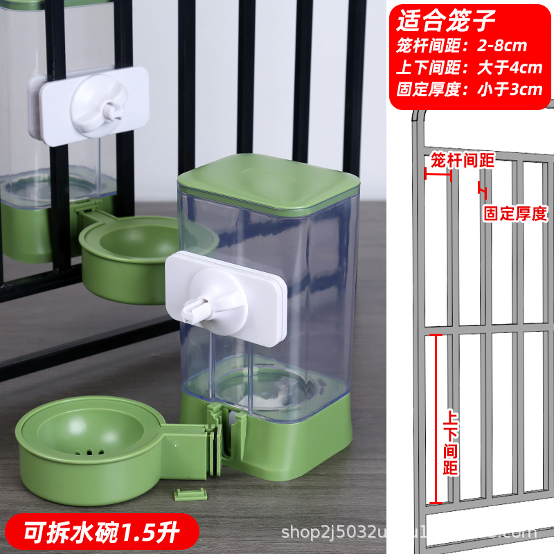 Perro bebedor de agua jaula colgante gato alimentación de agua gato villa cubierta abierta agregar agua tipo suspensión no húmeda boca de agua de cocina de agua de cocina tazón de agua