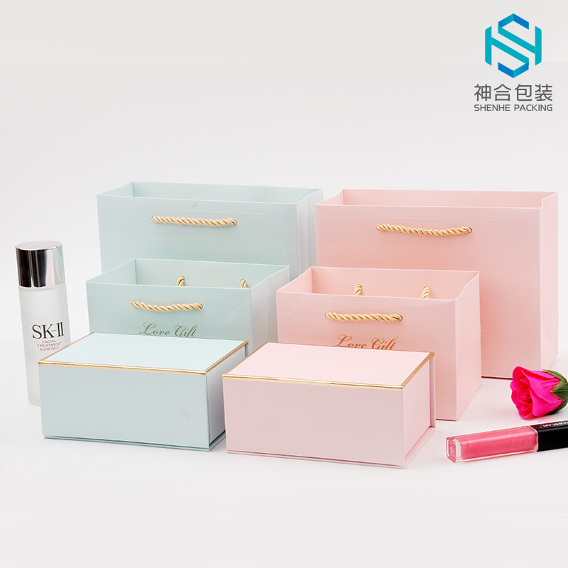 伴手礼袋暖色礼品手提袋子各种尺寸生日礼物化妆品包装纸袋礼品袋