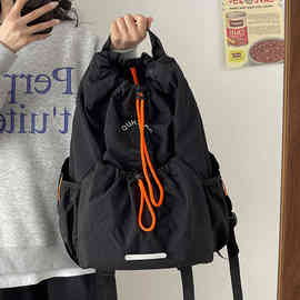 韩版抽绳双肩包旅行旅游登山大学生户外背包男女骑行羽毛球网球包