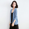 Korean style relaxed solid color knitted cardigan women’s thin sweater