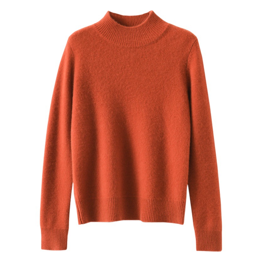 Autumn and Winter New Sweater Women's Half-turtleneck Long-sleeved Women's Top Loose Slimming All-match Sweater Pullover Sweater