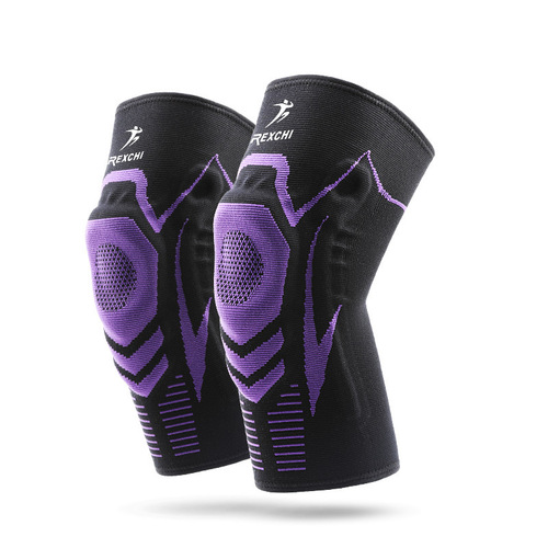 Basketball long knee pads for men elastic fitness anti-collision pressurized knee pads silicone pads running sports knee pads wholesale