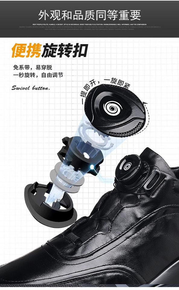 Giày thể thao nam da bò lớp đầu, đế đệm khí nhẹ nhàng, gót 3–5 cm — Màu nâu, màu đen chi tiết 16
