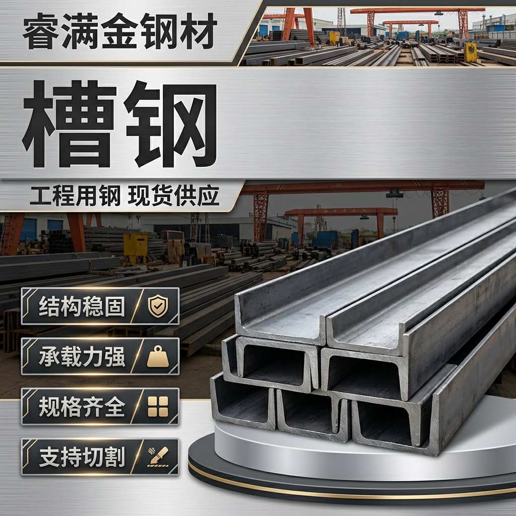 国标槽钢轻型槽材仓库货架用U型钢厚度可选结构型钢低合金钢惠州