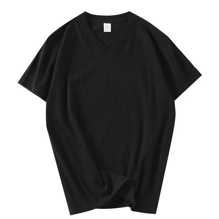 Men's Clothing Men's Solid Color V-Neck T-Shirt Short Sleeve Style Thin Casual Base Layer Top For Summer Trendy Simple_viptrois.com