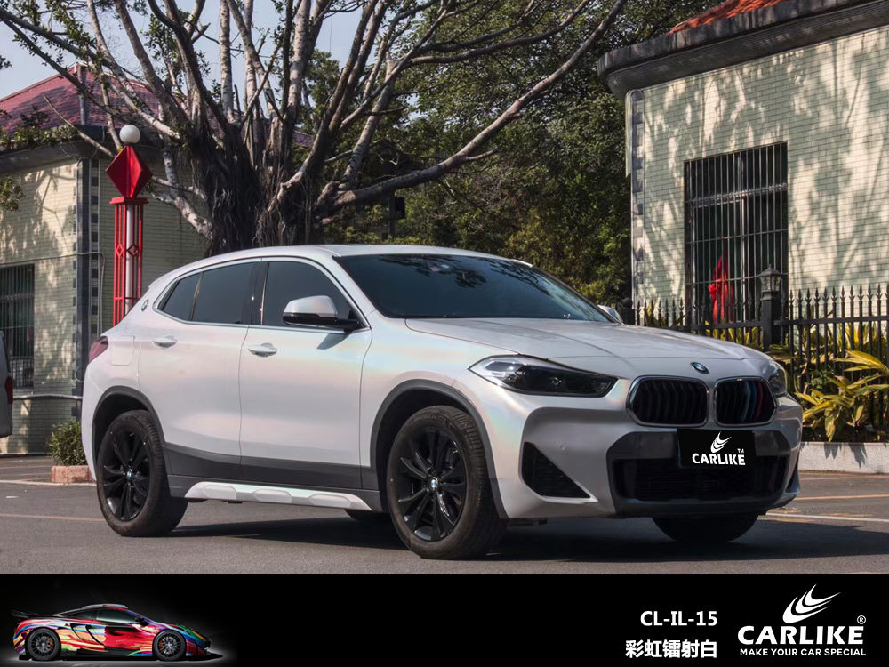 Carlake colorido láser coche cuerpo cambio de color película color mágico camaleón coche película brillante láser blanco coche cambio de color