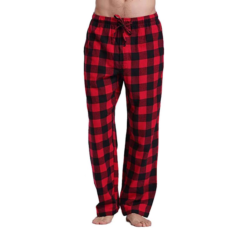Bay Amazon Hot Selling Men's Casual Pants Cotton Home Pants Plaid Pajama Pants Cross-border Trade Sports Yoga Pants