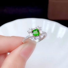 �r��S925�y� �18K�pɫ�� ���� ��6*6mm Ů�� ��Q ����
