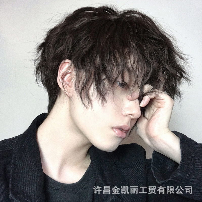 in stock Direct Sale Wig Men's Headgear Tin Paper Hot Smoke Hot Cos Animation Curly Hair Set Handsome Japanese Style Full Headgear in stock Direct Sale Wig Men's Headgear Tin Paper Hot Smoke Hot Cos Animation Curly Hair Set Handsome Japanese Style Full Headgear