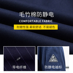 Henglu Anti-Static Workwear Set for Men - Spring/Autumn, Chemical Plant, Electronics Factory, Gas Station, Electrician Protective Clothing - Customizable