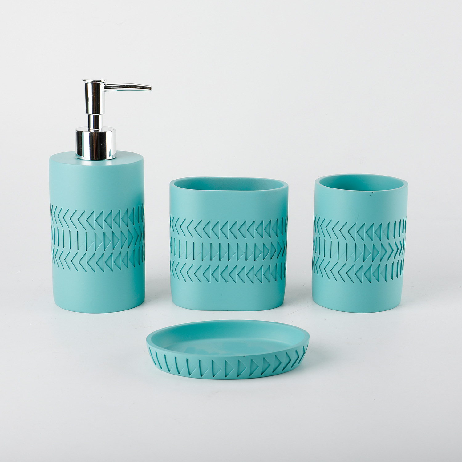 Venta caliente transfronteriza Juego de baño de resina para el hogar nórdico Botella de desinfectante de manos con patrón de mármol Juego de lavado de baño de cuatro piezas