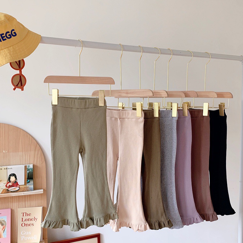 Autumn elastic fashionable retro flared trousers