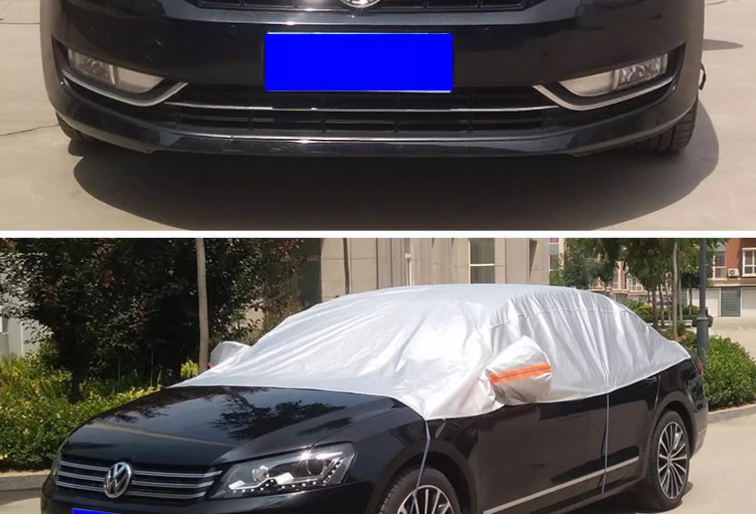Car Snow-proof Car Half-cover Car Clothes Sun-proof Rain-proof Cover Cover Sunshade Dustproof Frozen Car Cover Cloth