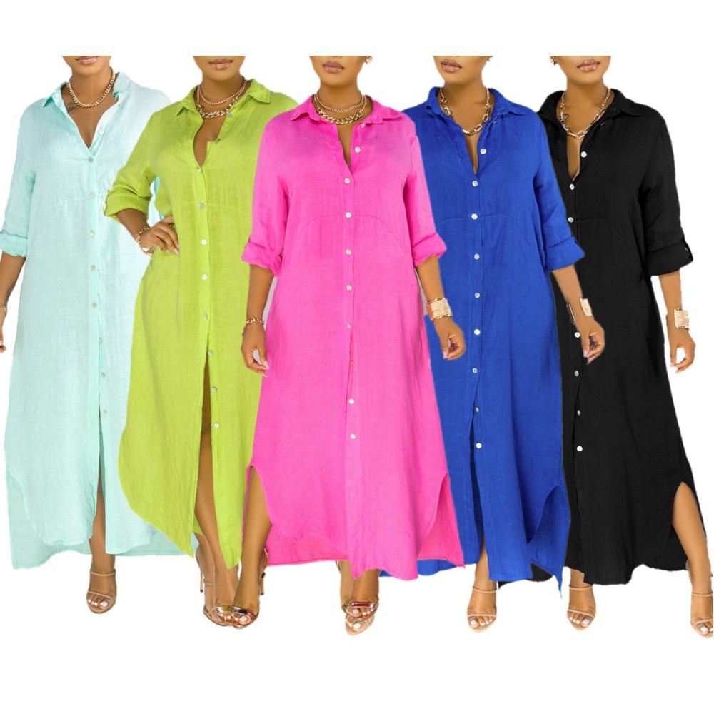 Amélia Button Dress Front View