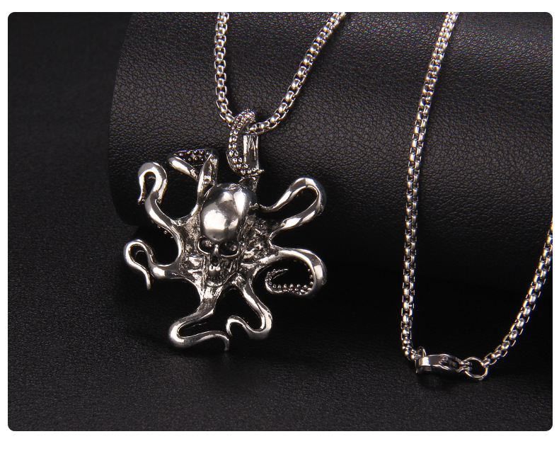 Fashion Octopus Stainless Steel Plating Pendant Necklace 1 Piece