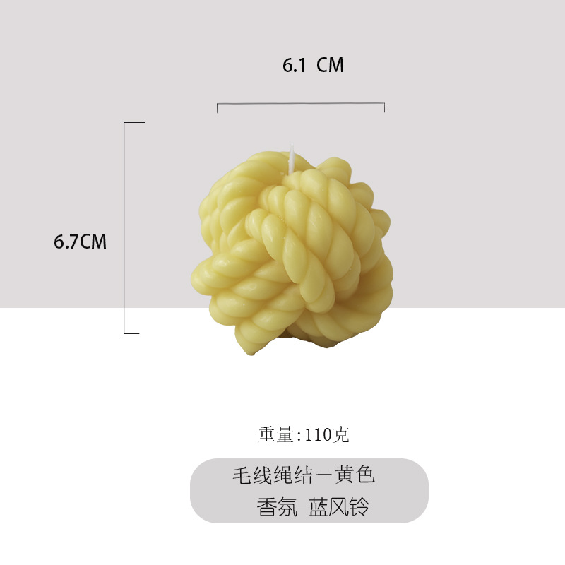 Venta caliente transfronteriza, forma de cuerda, decoración de velas de aromaterapia, diseño para el hogar, venta al por mayor, estilo caliente hecho a mano